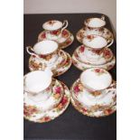 Royal Albert old country rose part service