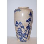 Large oriental blue & white vase Height 40 cm