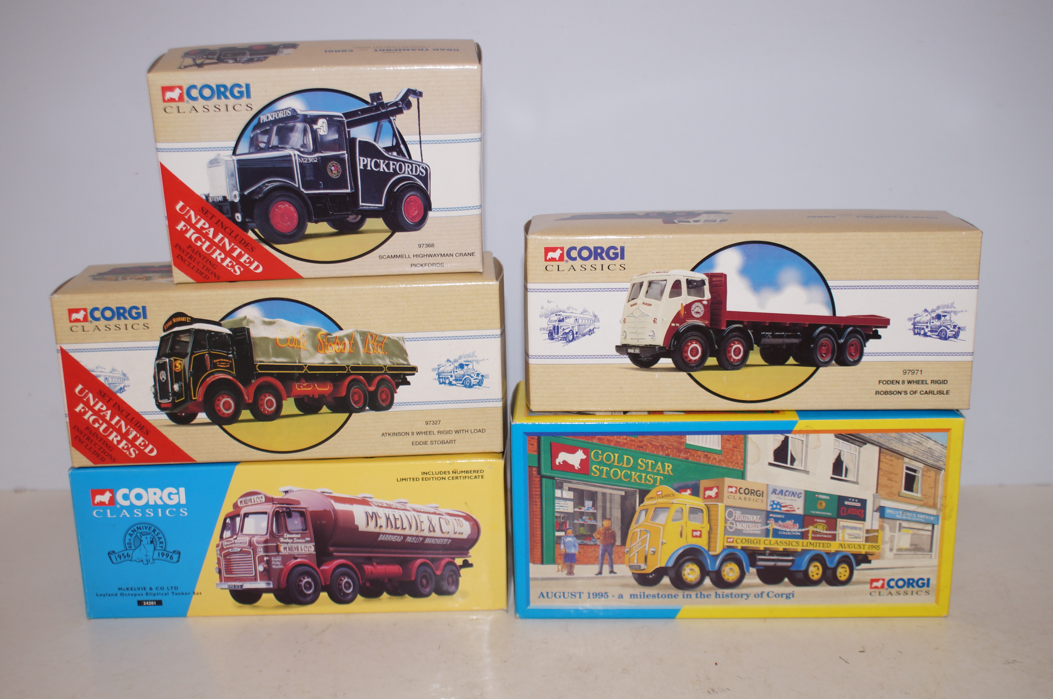 5 Corgi classics boxed vehicles