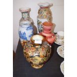 4 Chinese vases & 1 other