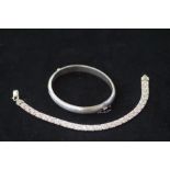 Silver banlge & silver bracelet