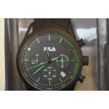 Gents Fila calendar wristwatch, currently ticking