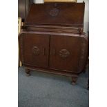 Early 20th century oak writing bureau