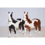 2 Beswick Pinto pony's Piebald & Skewbald