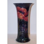 William Moorcroft (1872-1945): A Big Poppy Pattern Trumpet Vase, circa 1925