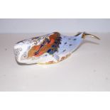 Royal crown derby ocean whale boxed with gold stop