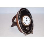 Silver & enamel travel clock (Swiss made) currentl