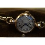 9ct Gold cased ladies rotary watch with blue steel