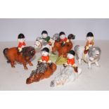 Collection of 6 John Beswick Pony riders.