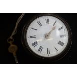 Georgian paircase silver pocket watch with platf