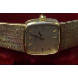 Ladies Omega wristwatch c1976, Full 9ct gold case