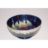 Early William Moorcroft bowl with pansy pattern, c