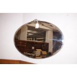 Period bevelled mirror with metal frame