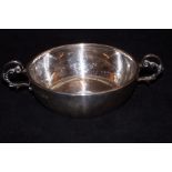 Silver 2 handled christening cup