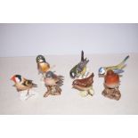 3x Beswick birds & 4 Goebel birds