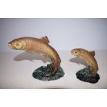 2x Beswick trout Height 15 cm