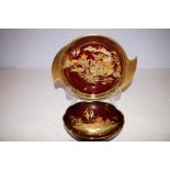 2x Carlton Ware Rouge Royal dishes