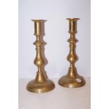 Pair of brass candle sticks