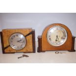 2x Art deco mantle clocks