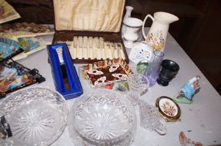 Collection of glass & ceramics to include a Poole