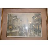 J L Chapman signed print with artist blind stamp