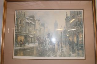 J L Chapman signed print with artist blind stamp