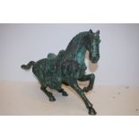 Very heavy cast bronze/brass? rearing horse Height