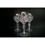3x Thomas Webb wine glasses - All with original bo