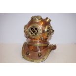 Reproduction copper & brass divers helmet Height 2