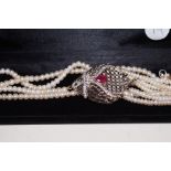 Diamonds & pearls designer necklace