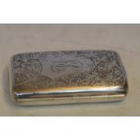 Silver cigarette case