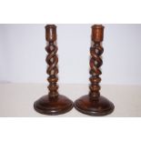 Pair of barley twist candle sticks