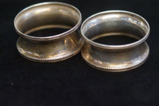 2 Silver napkin rings