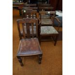 Collection of 7 various dining chairs