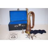 Girl Guide bugle, B.B.I.M Limited with fitted case
