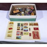 A collection of collectable worldwide match boxes and match box labels