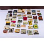 A collection of collectable Japanese match boxes and match box labels