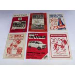 Six football programs, Exeter City V Blackpool, Crewe V Blackpool, Blackpool Tower Lions Soccer