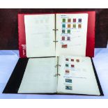 Two folders of stamps including index and number of pages per countries