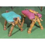 Two camel stools A/F