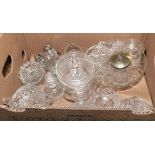 A box of assorted glassware