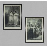 A pair of framed Shakespearean engravings, 'The Merry Wives of Windsor' and 'Much Ado About Nothing'