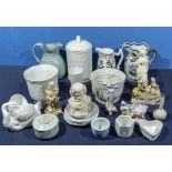 A collection of pottery and china items
