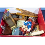 A box of assorted collectable items