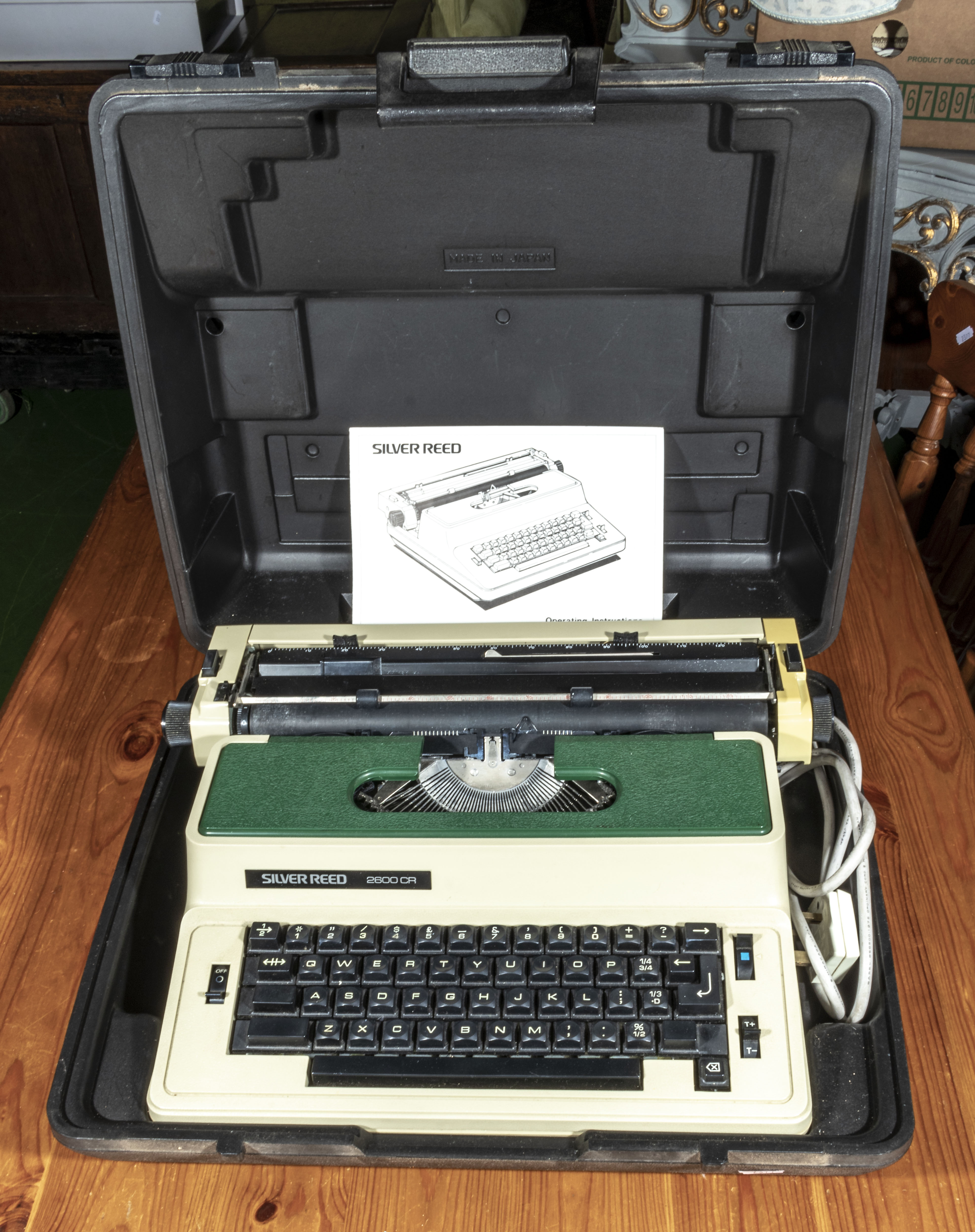 An electric typewriter