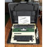 An electric typewriter
