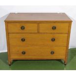 A two over two chest of drawers, 105cm wide x 50cm deep and 80cm tall