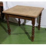 A draw leaf kitchen table.