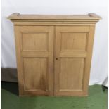 A two door pine cupboard.