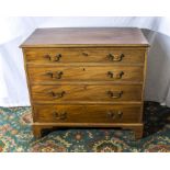 A small Georgian chest of four drawers 90cm x 52cm